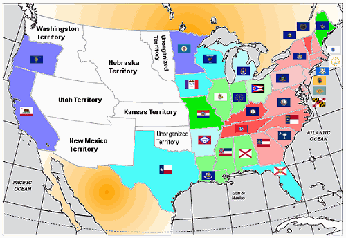 electoral map of 1860